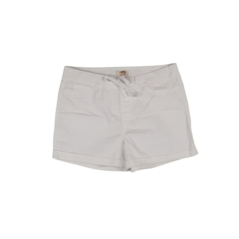 Lei Shorts Women's Size Extra Large White Rolled Cuff 2" Inseam Short Shorts